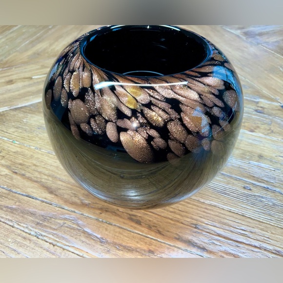 Beautiful decorative bowl/decorative piece in black with sparkly brown glitter - Picture 5 of 12